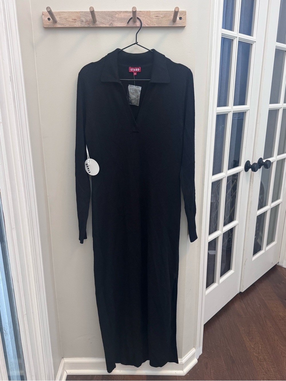 New Staud Crown Point Polo Dress in Black - Picture 5 of 13
